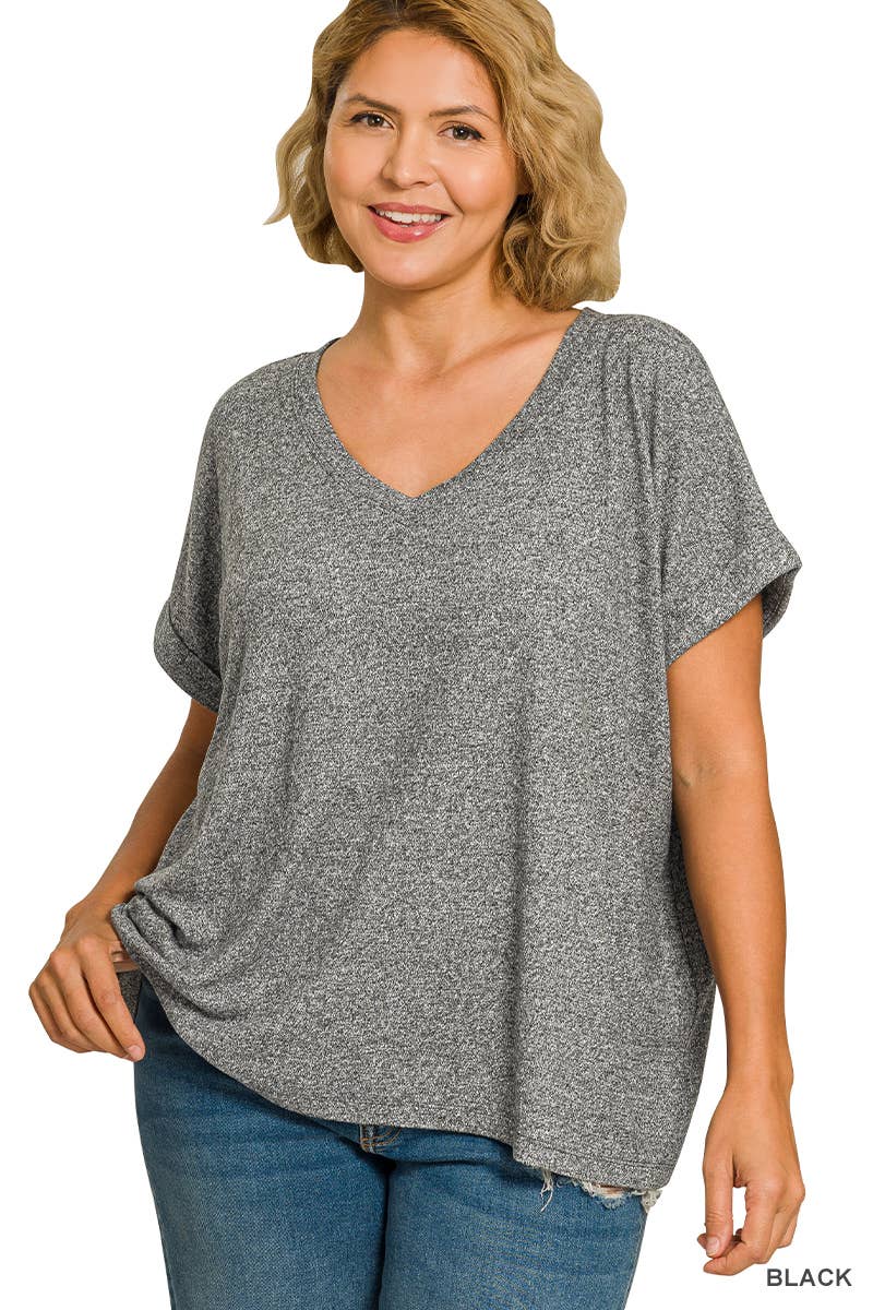 Soft V Neck Tee (Curvy)