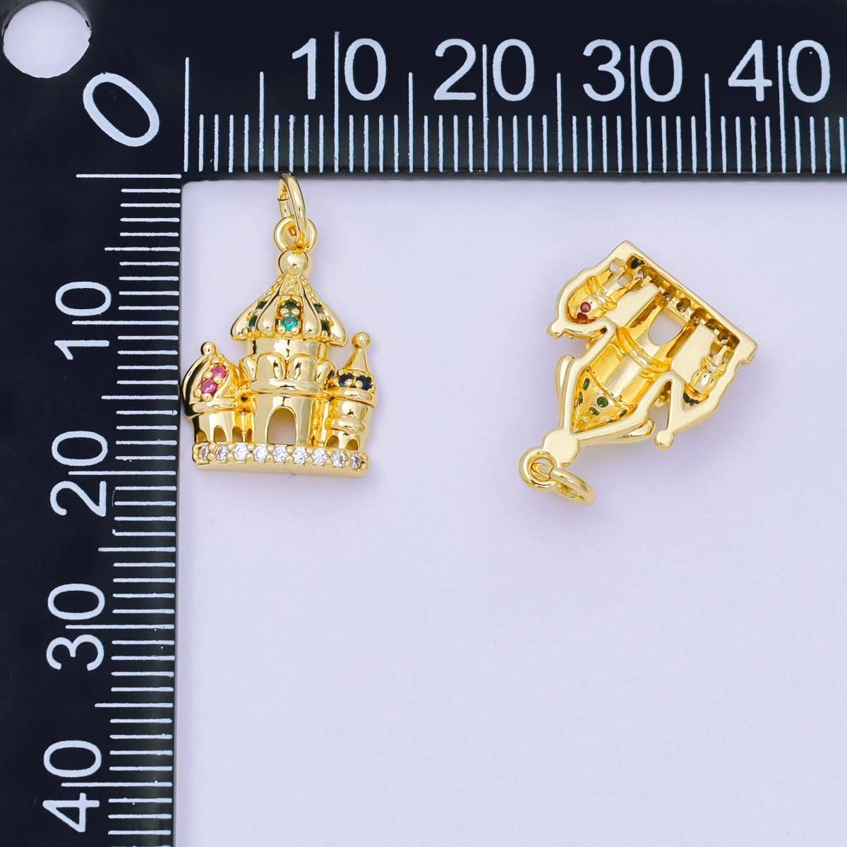 Princess Castle Charm 24k Gold Filled.