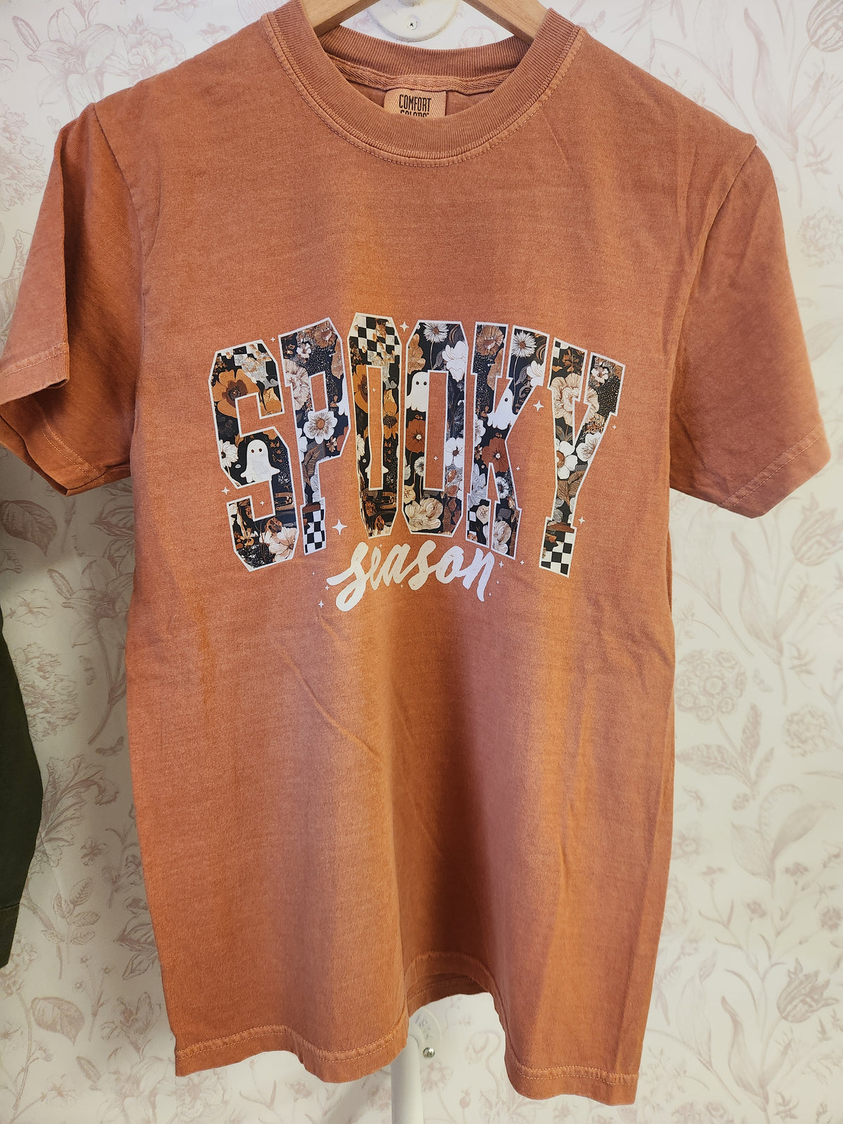 Spooky Season Graphic Tee-Shirt in Yam Color