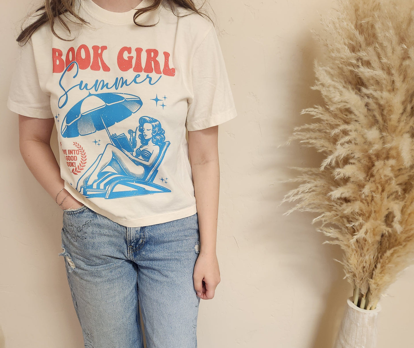 Book Girl Summer Boxy Tee