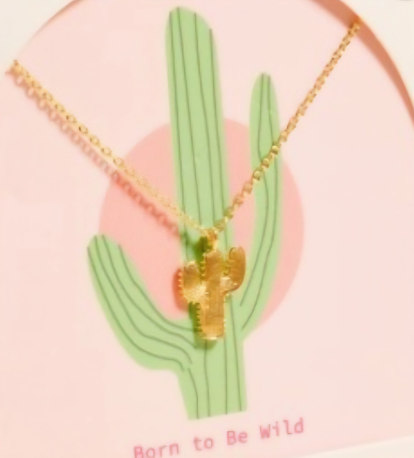 18k Gold Cactus or Carrot pendant dainty necklace.