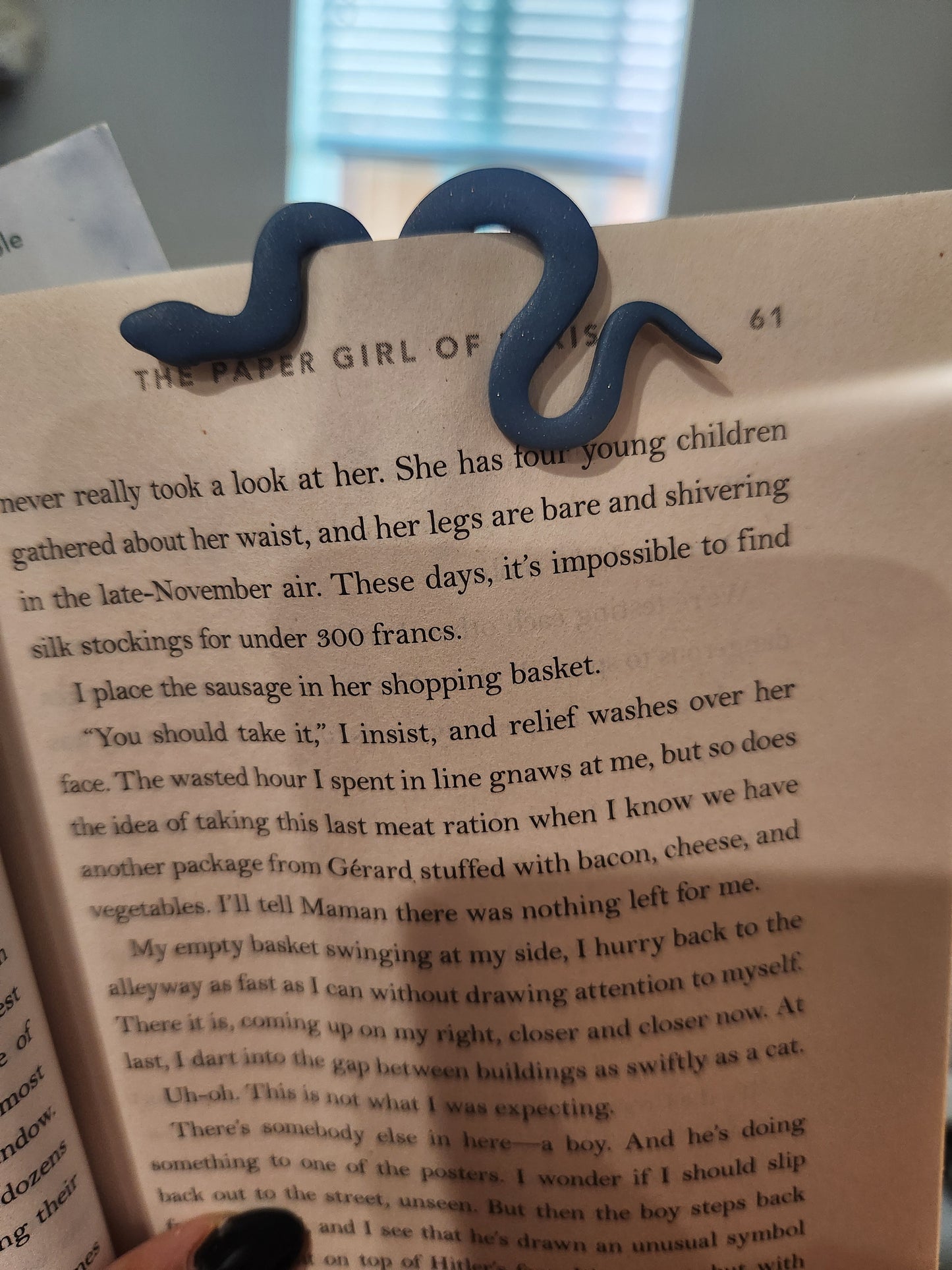 Snake Book Mark in Sparkle Blue