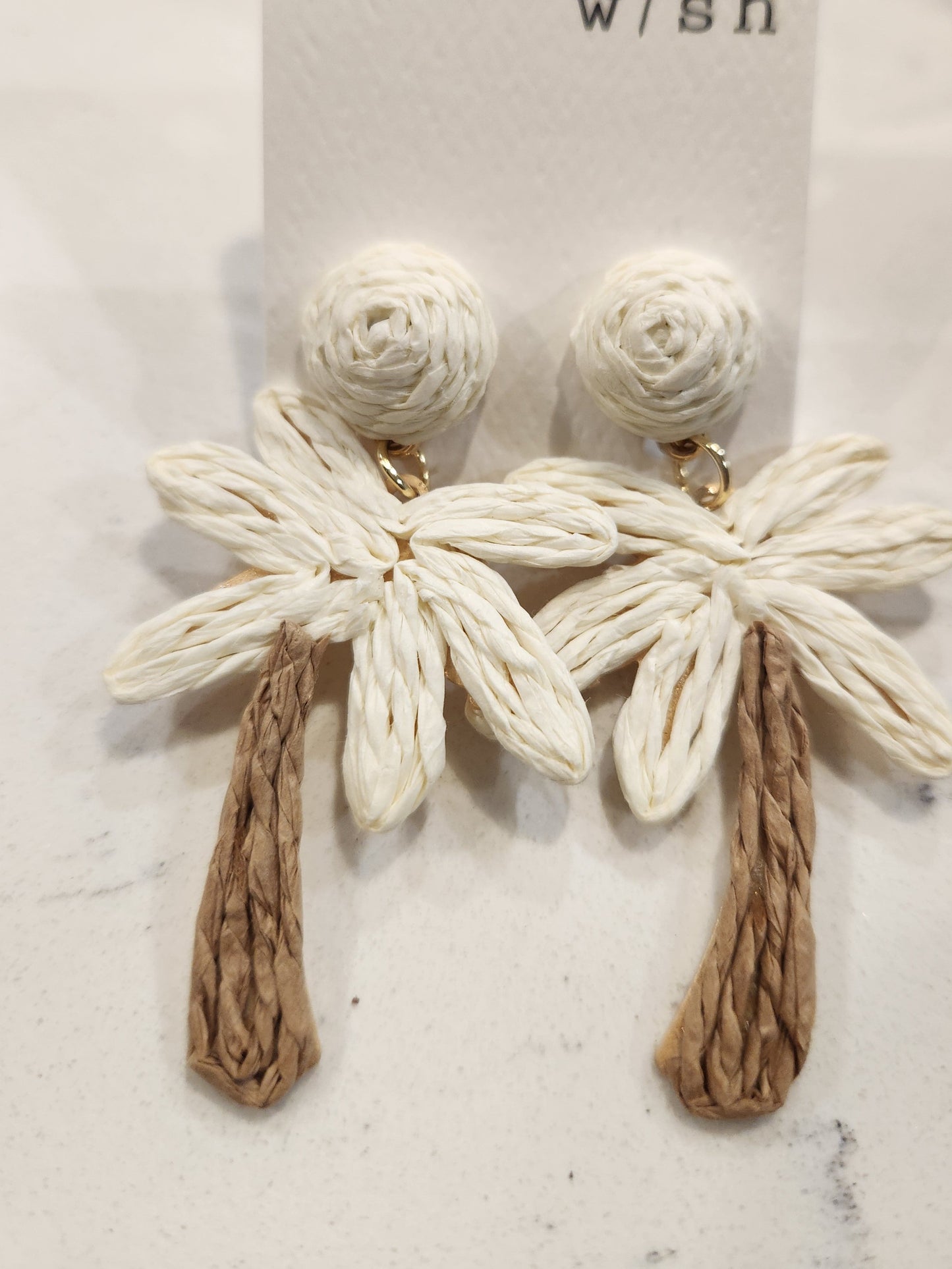 Raffia Palm Tree Earrings