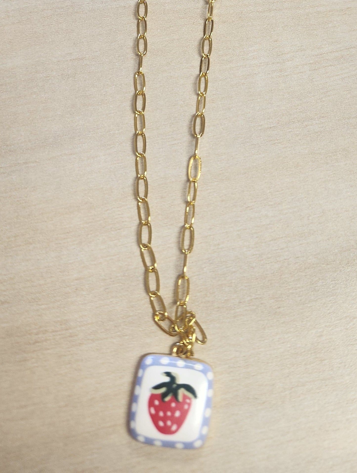 Delicate gold charm necklaces
