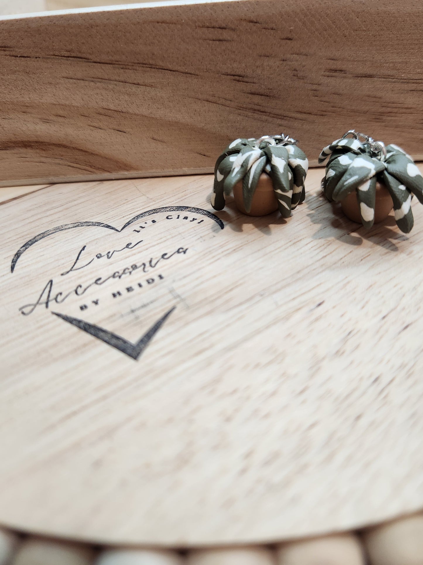 Desert Clay Collection potted plant. Silver Chain Dangles