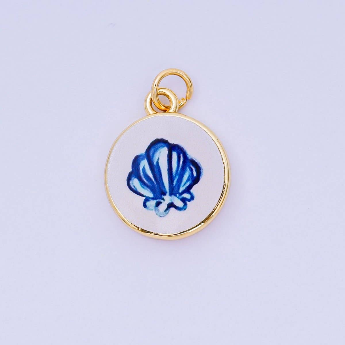 24K Gold Filled 18mm Enamel Art