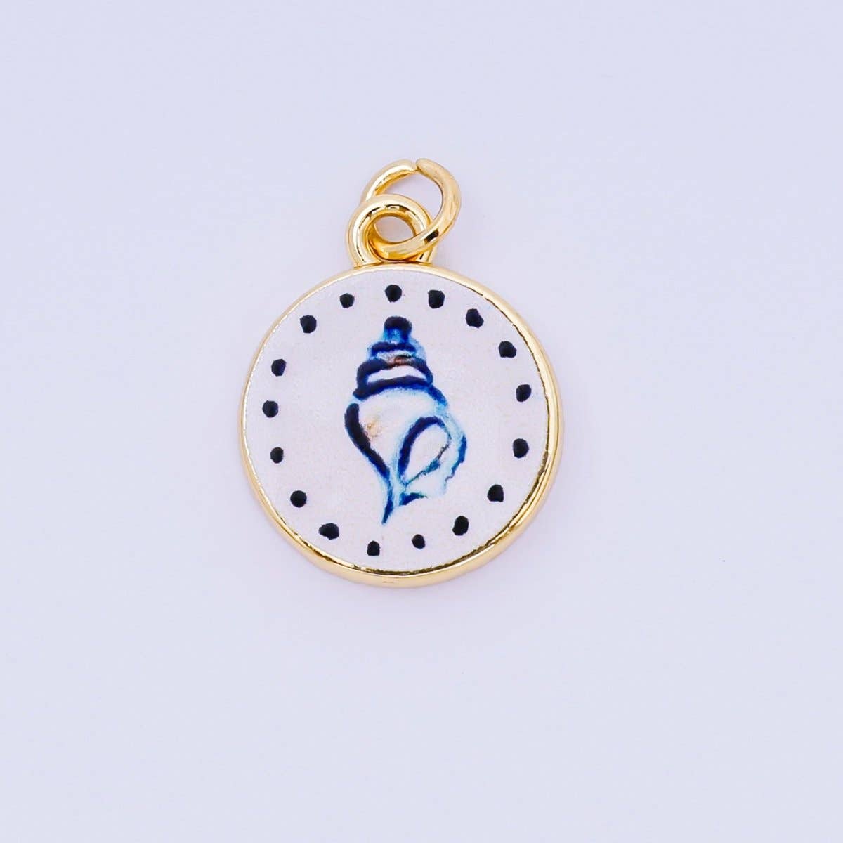 24K Gold Filled 18mm Enamel Art