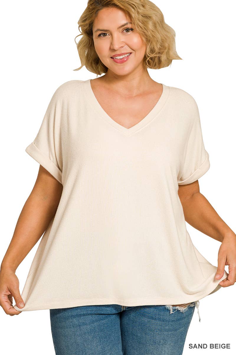Soft V Neck Tee (Curvy)