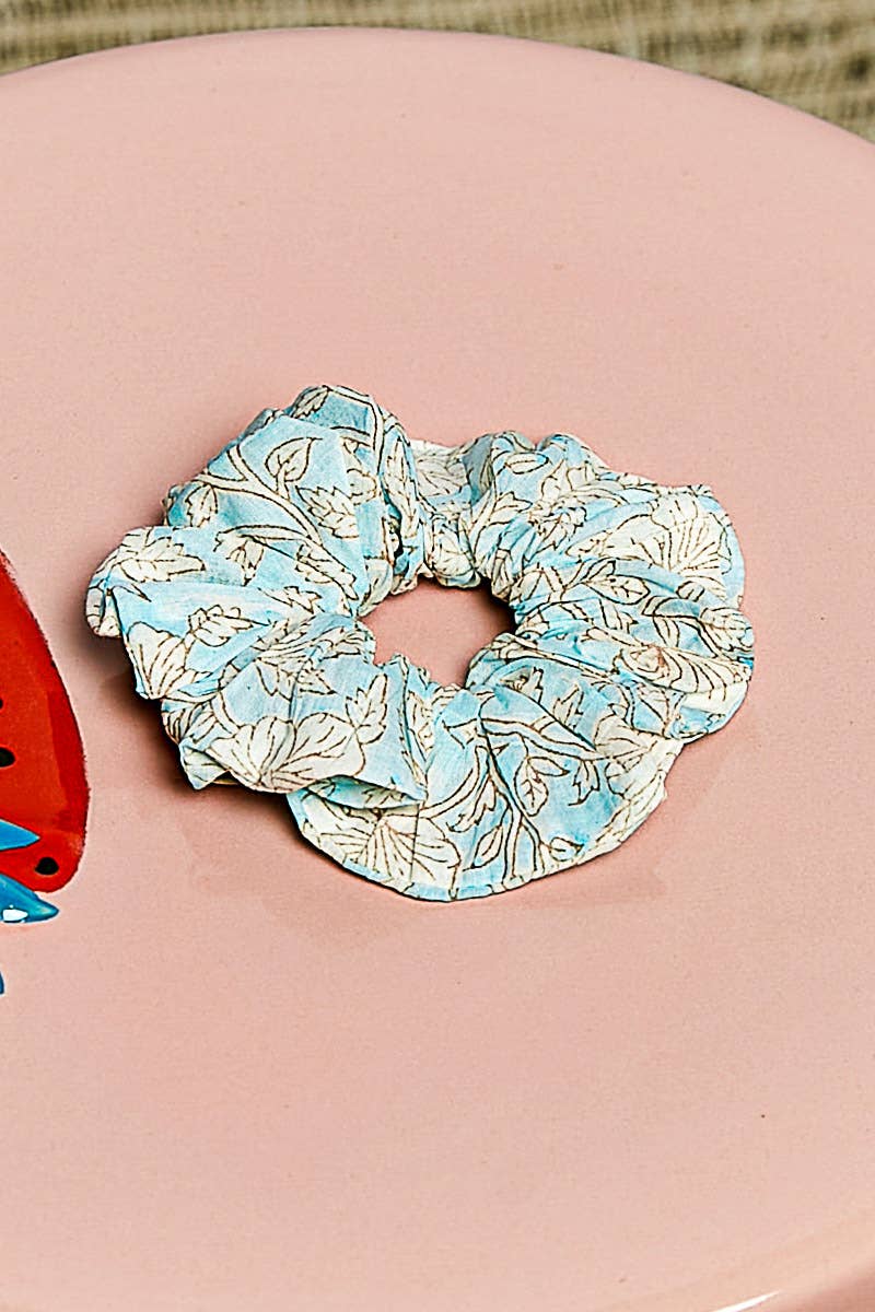 Floral-Print Scrunchie Hair Band