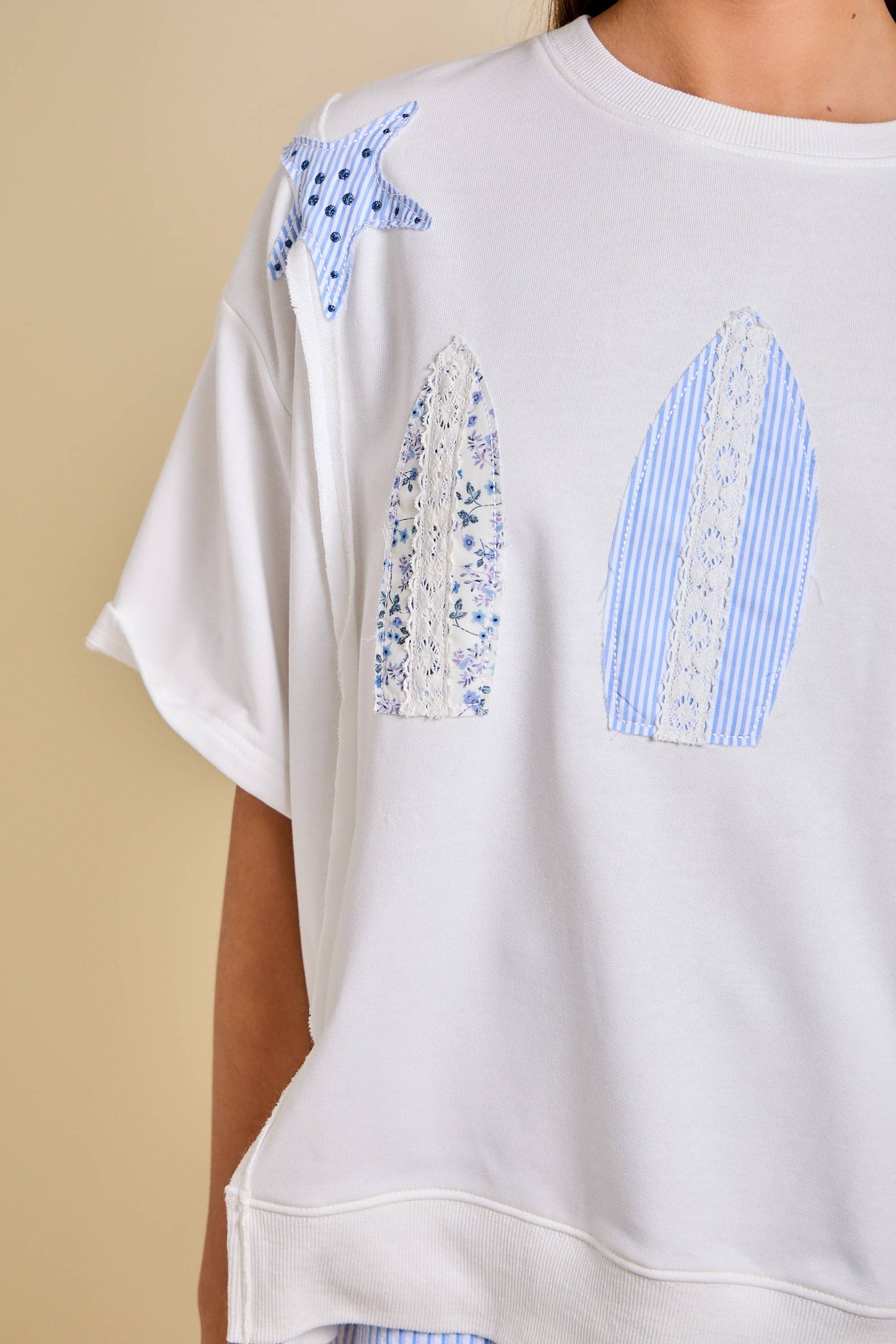 Surfboard Patchwork Tee.