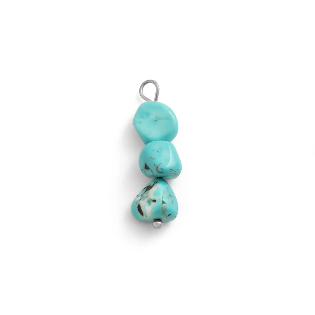 Triple Turquoise Stone Charm