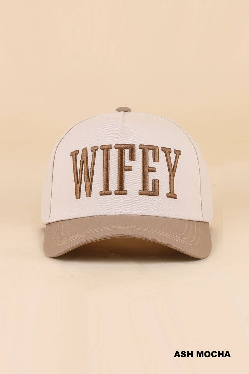 Wifey / Happy Wife / Auntie Two Tone Snapback Hat