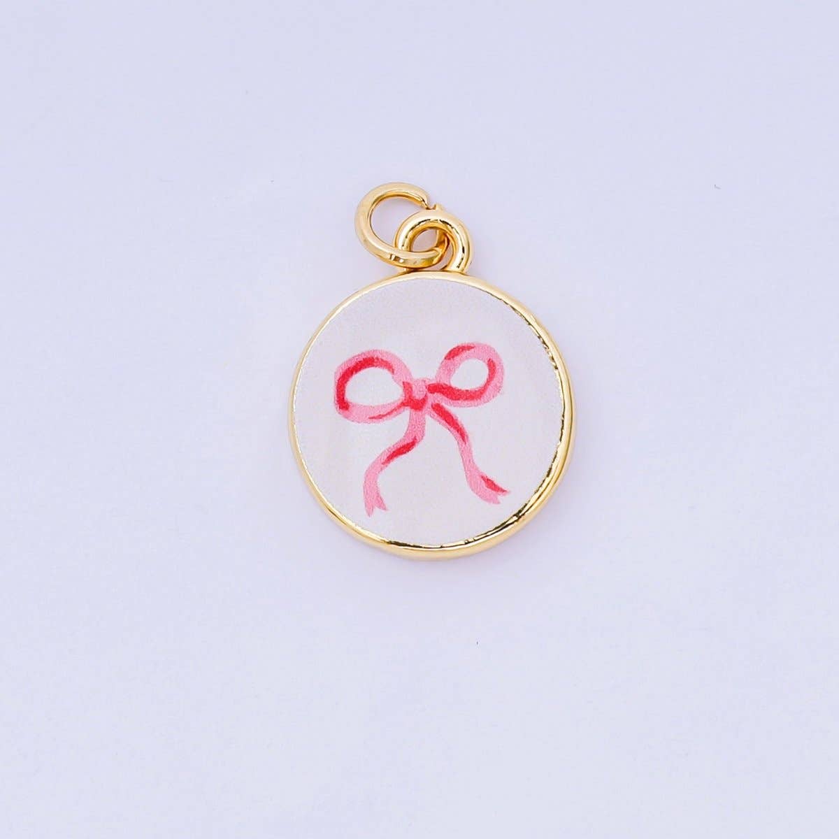 24K Gold Filled 18mm Enamel Art