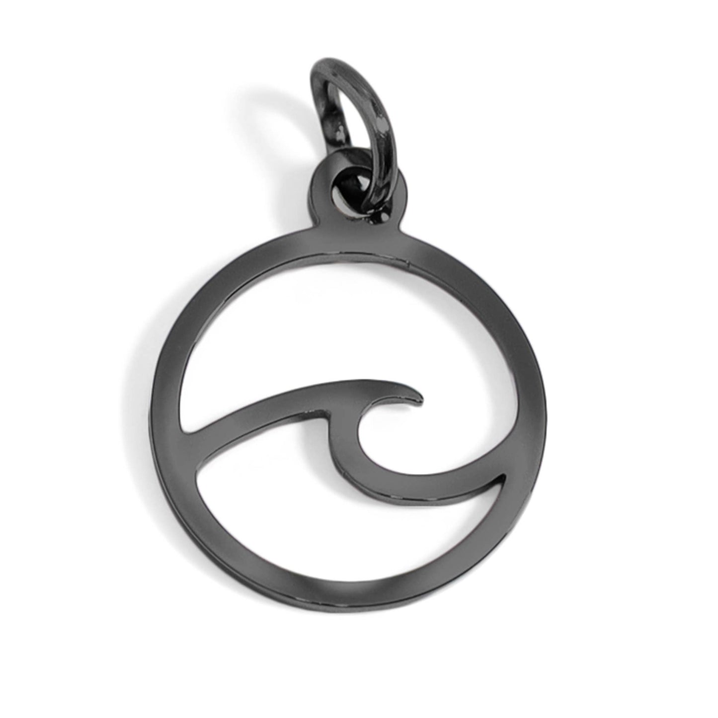 Stainless Steel Wave Charm