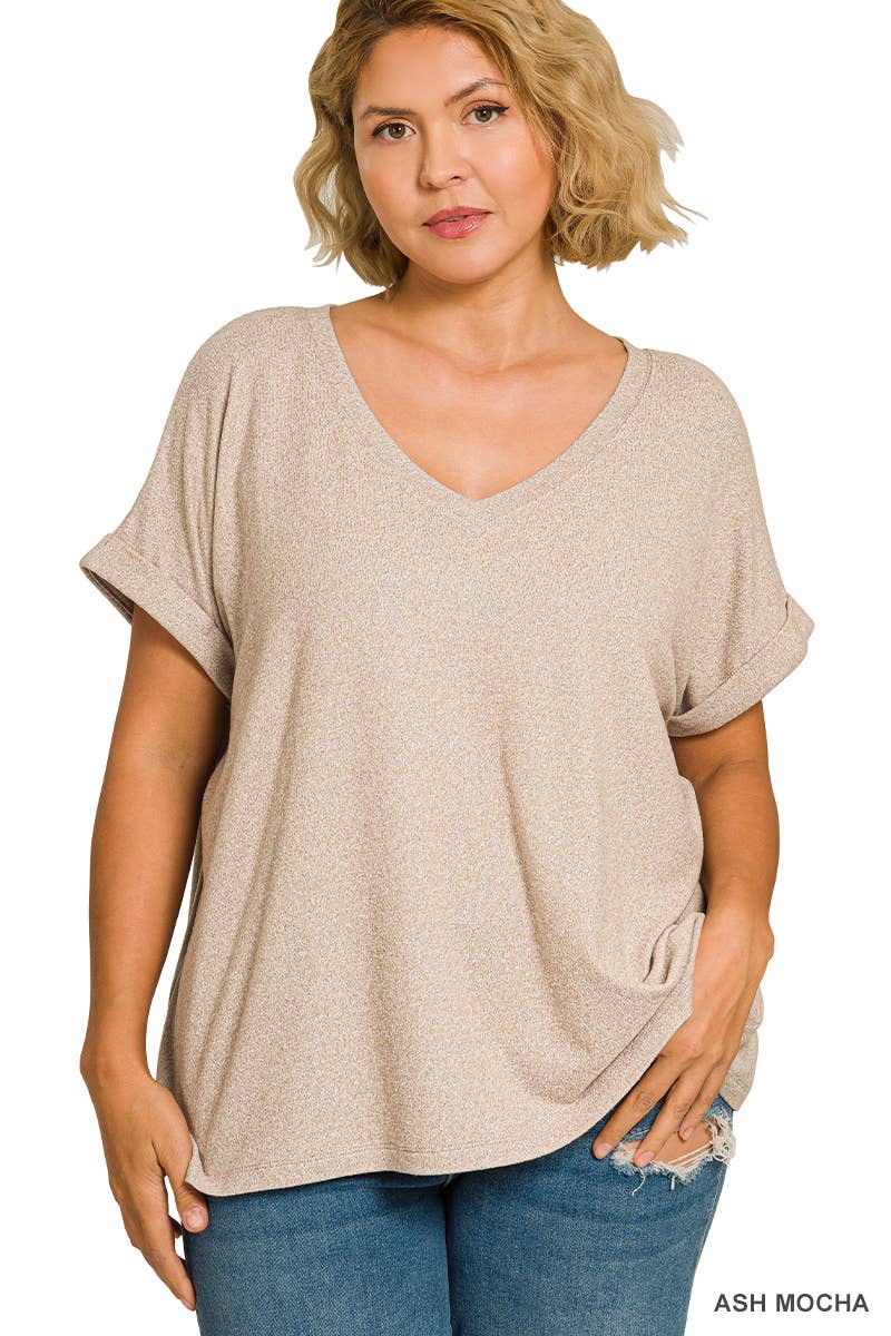 Soft V Neck Tee (Curvy)