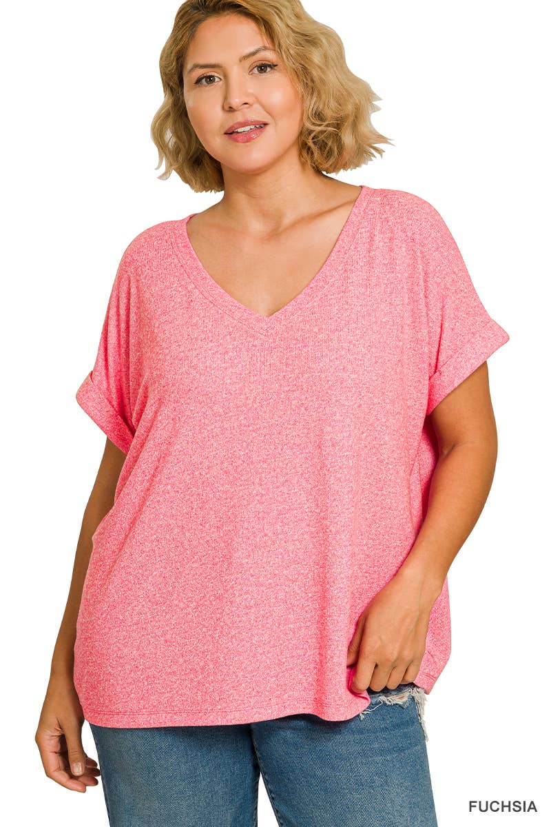 Soft V Neck Tee (Curvy)
