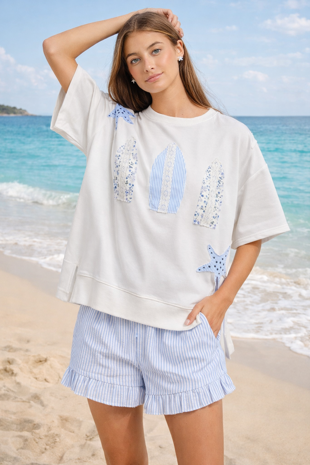 Surfboard Patchwork Tee.