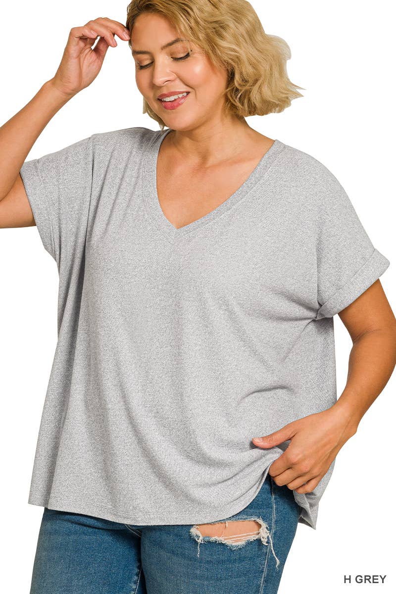 Soft V Neck Tee (Curvy)