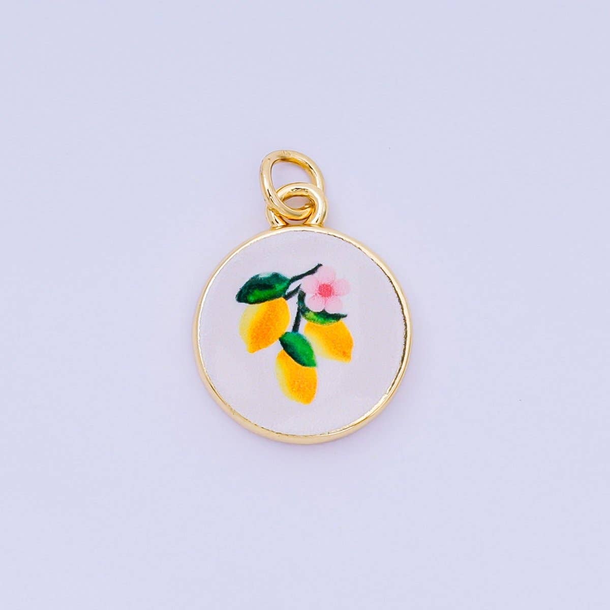 24K Gold Filled 18mm Enamel Art