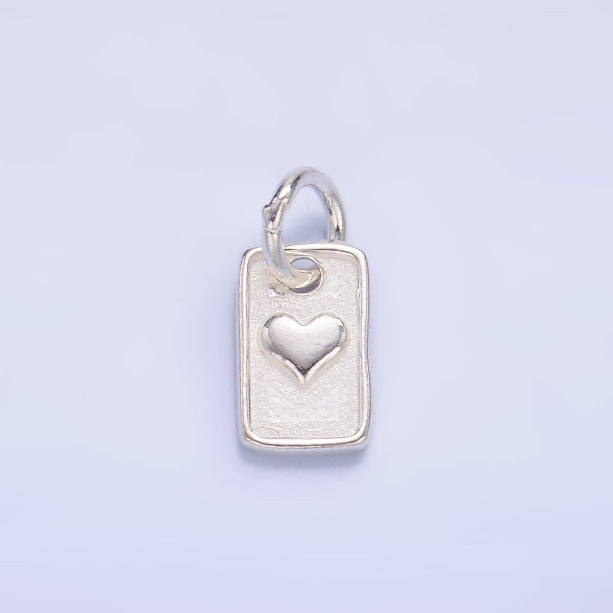 Sterling Silver Heart Love Tag Mini Charm