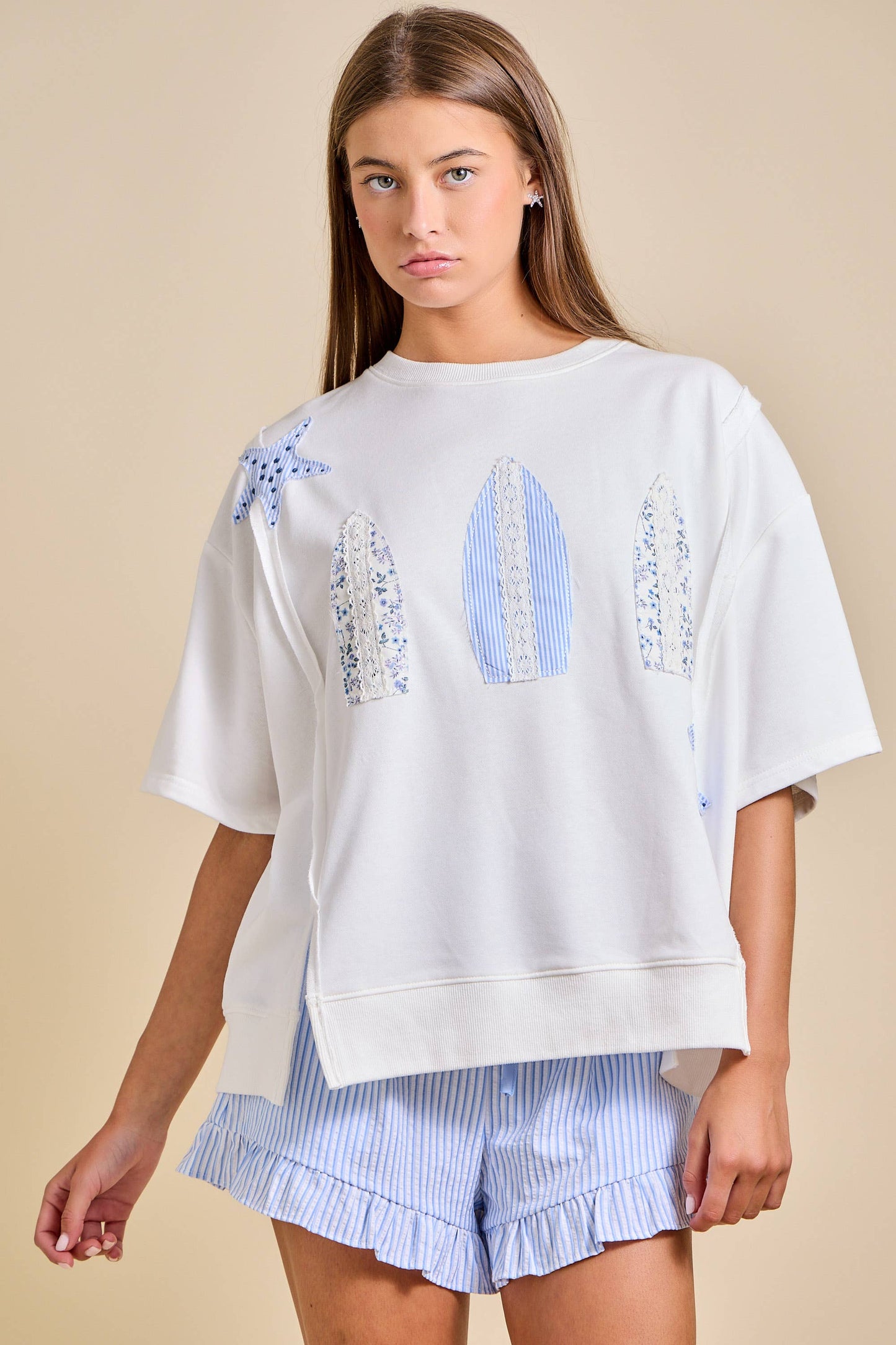 Surfboard Patchwork Tee.