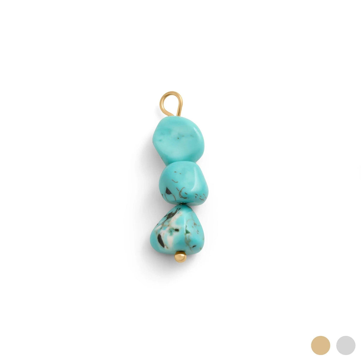 Triple Turquoise Stone Charm