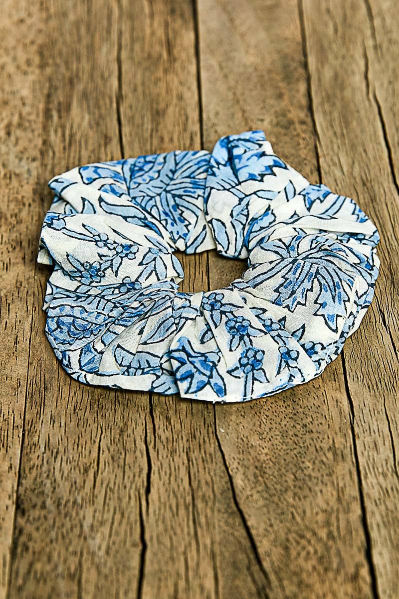 Floral-Print Scrunchie Hair Band