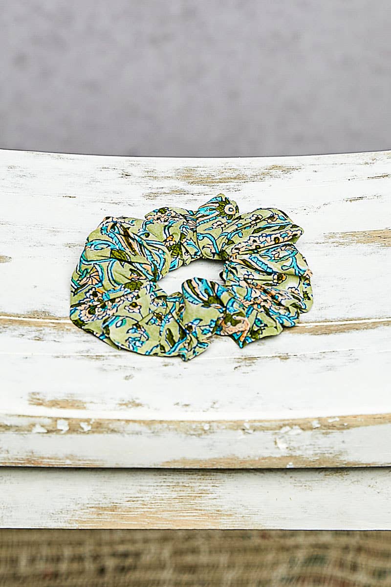 Floral-Print Scrunchie Hair Band