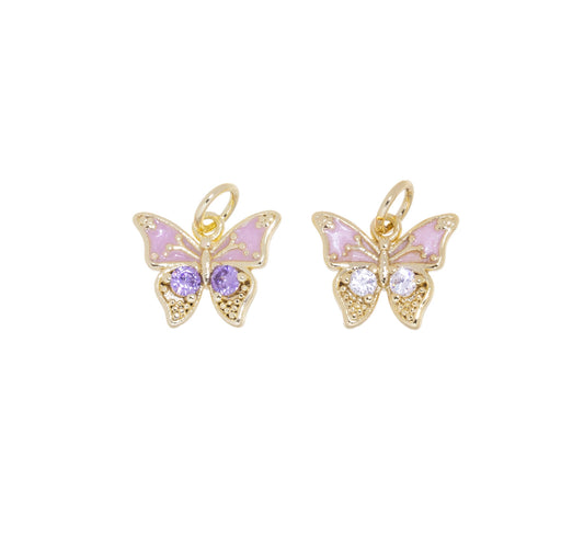 Dainty Butterfly Charm Enamel