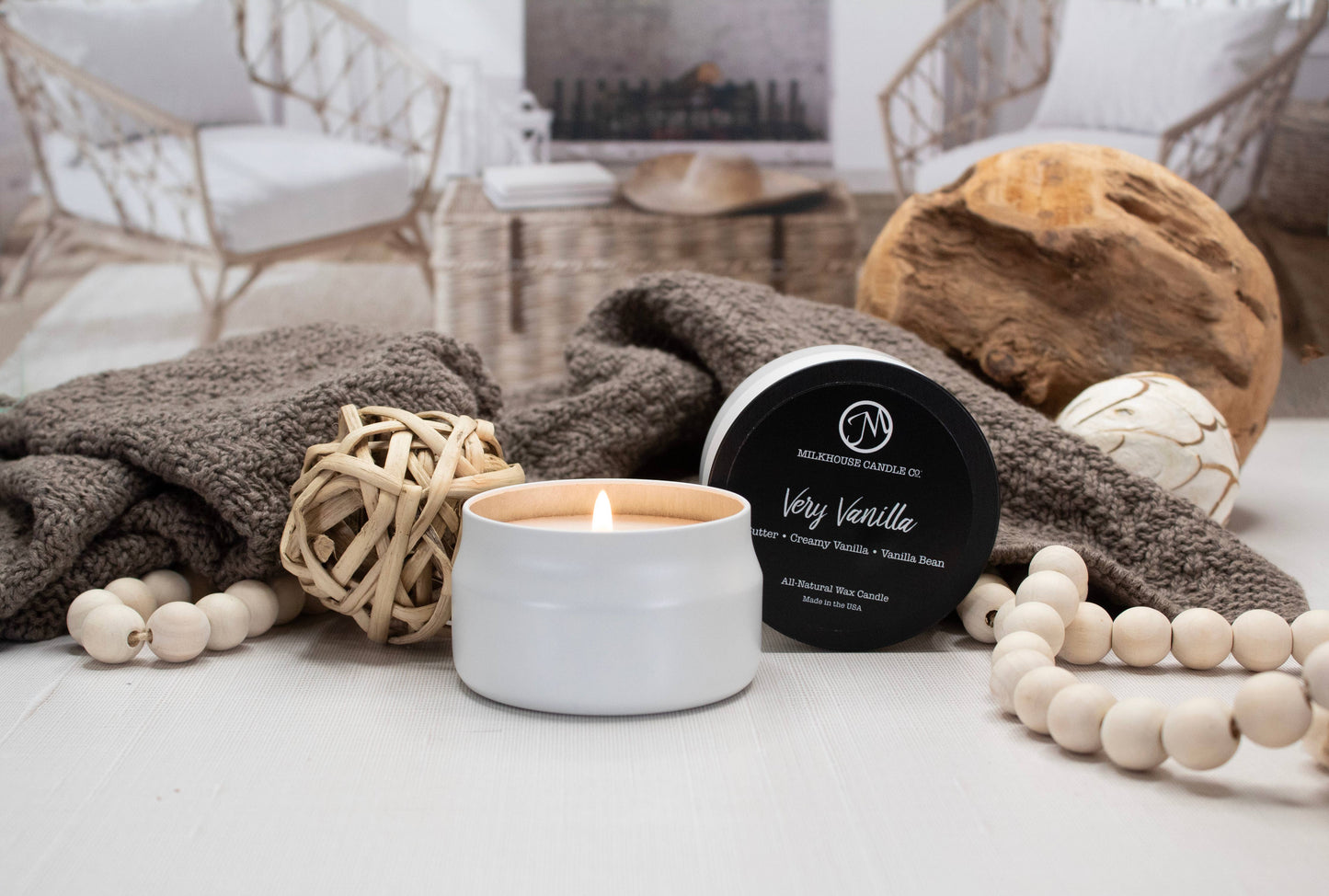 3.75 oz Traveler Tin Candle: Very Vanilla