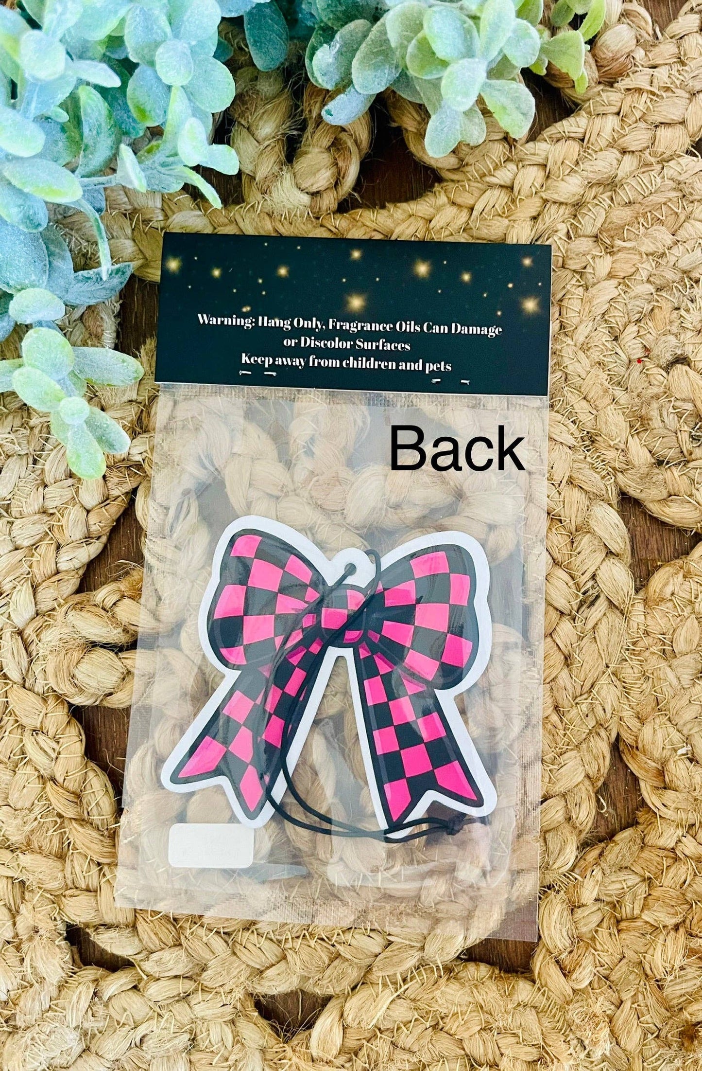 Checkered Bow Air Freshener