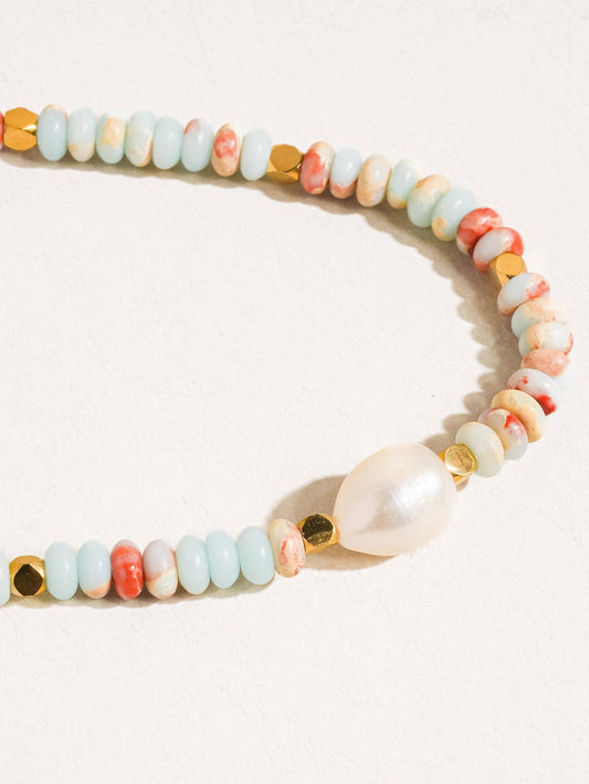 Boho Beaded Pearl Necklace
