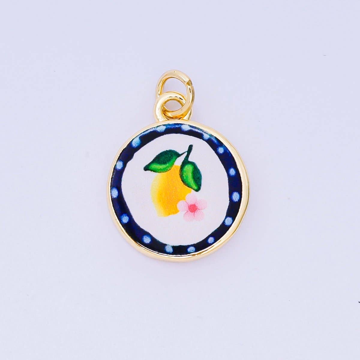 24K Gold Filled 18mm Enamel Art