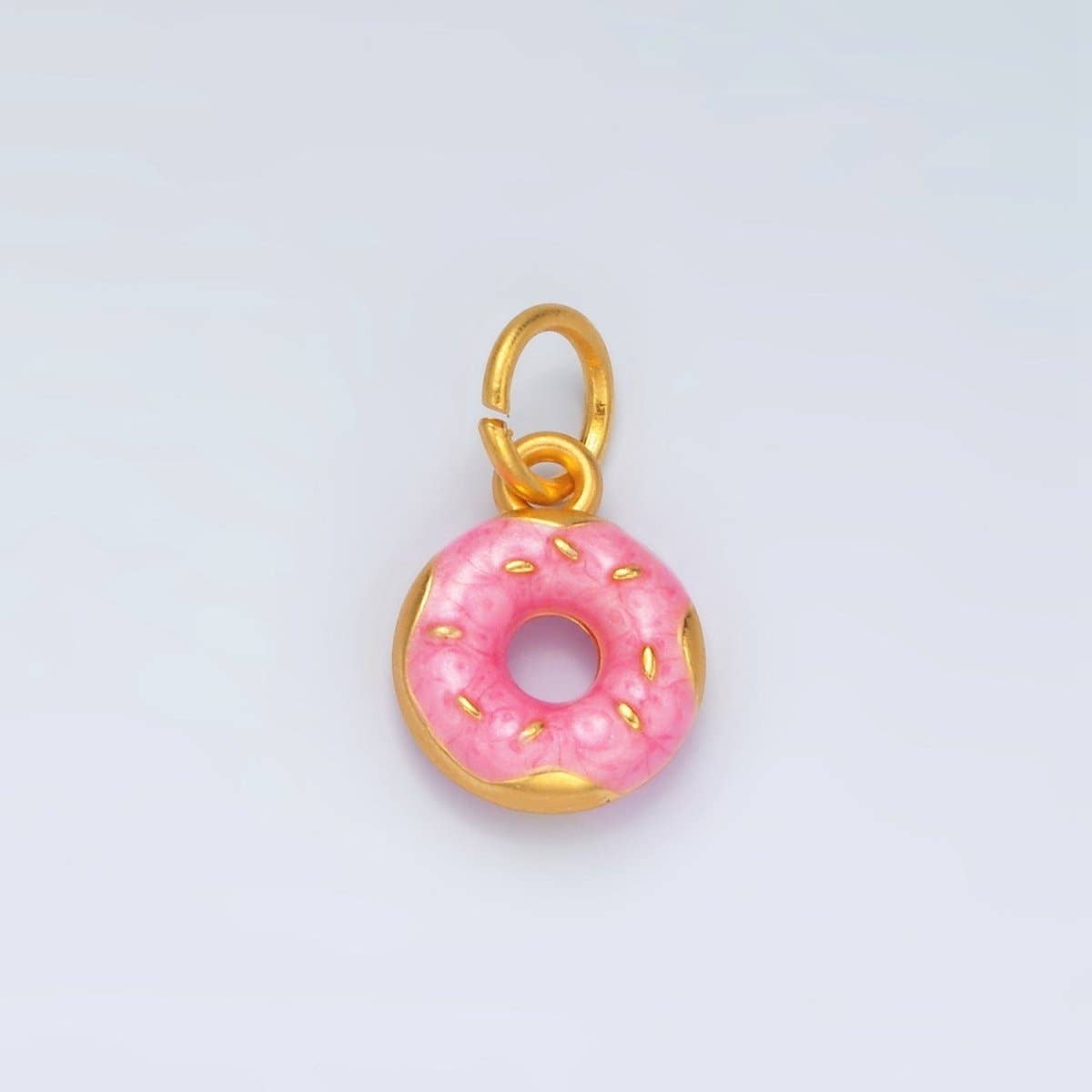 24K Gold Filled Pink Glazed Sprinkle Donut Dessert
