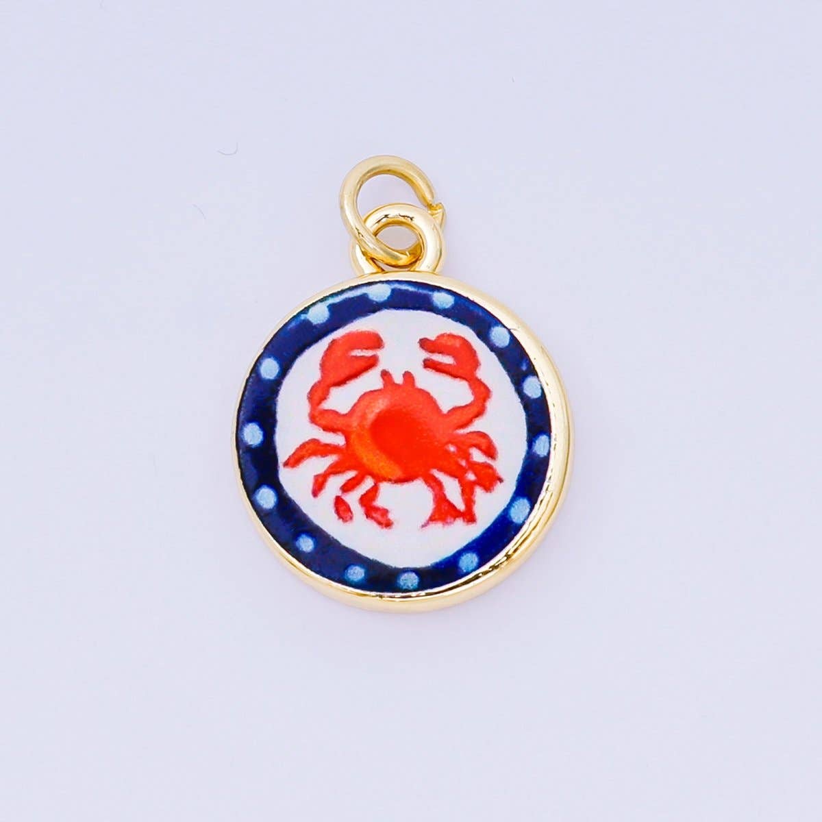 24K Gold Filled 18mm Enamel Art