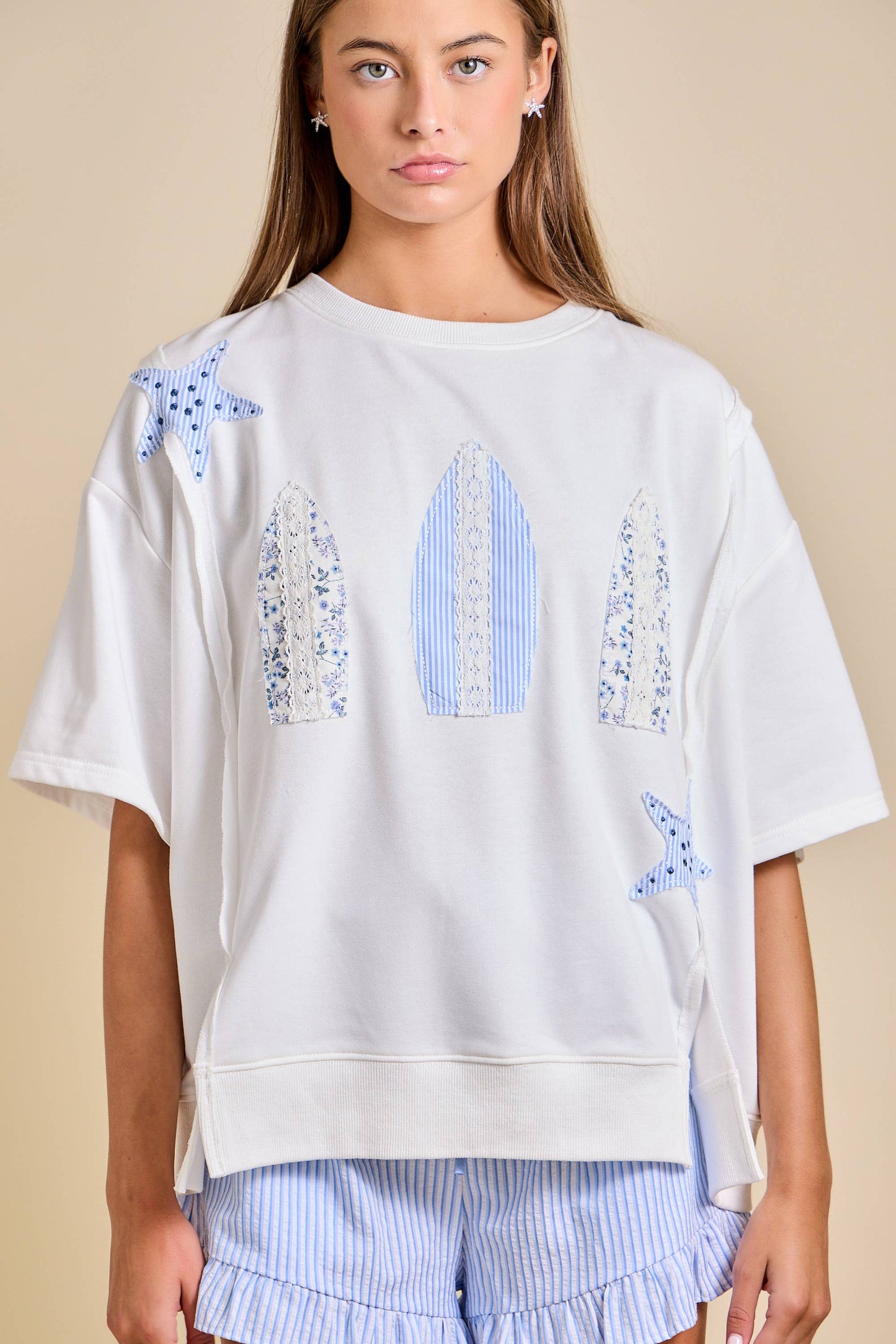 Surfboard Patchwork Tee.