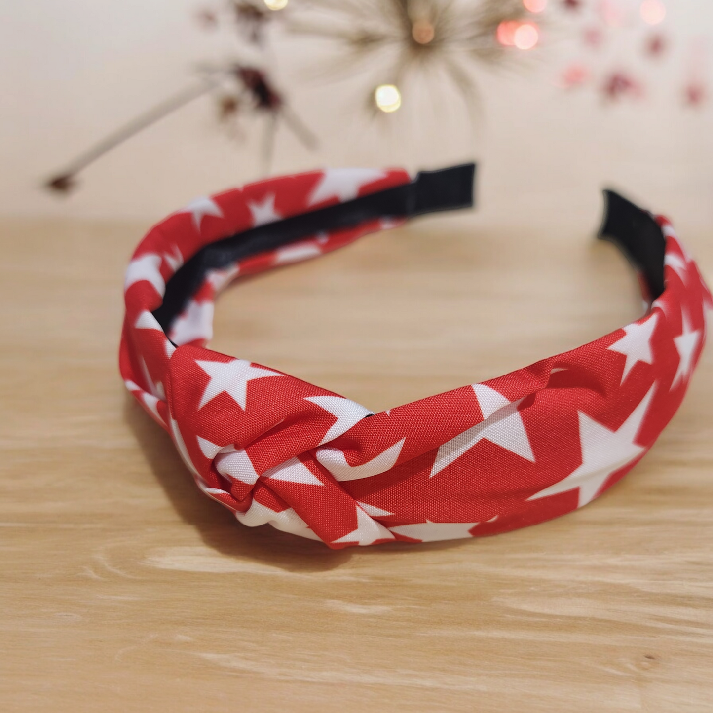 Red With White Stars Head Band