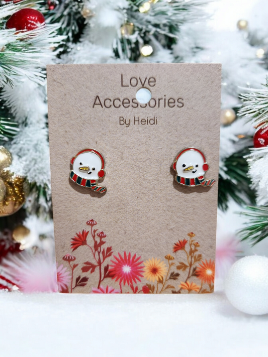 Christmas Snowman Earrings