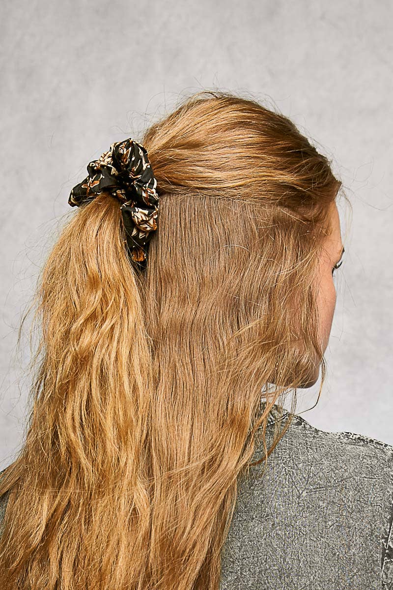 Floral-Print Scrunchie Hair Band