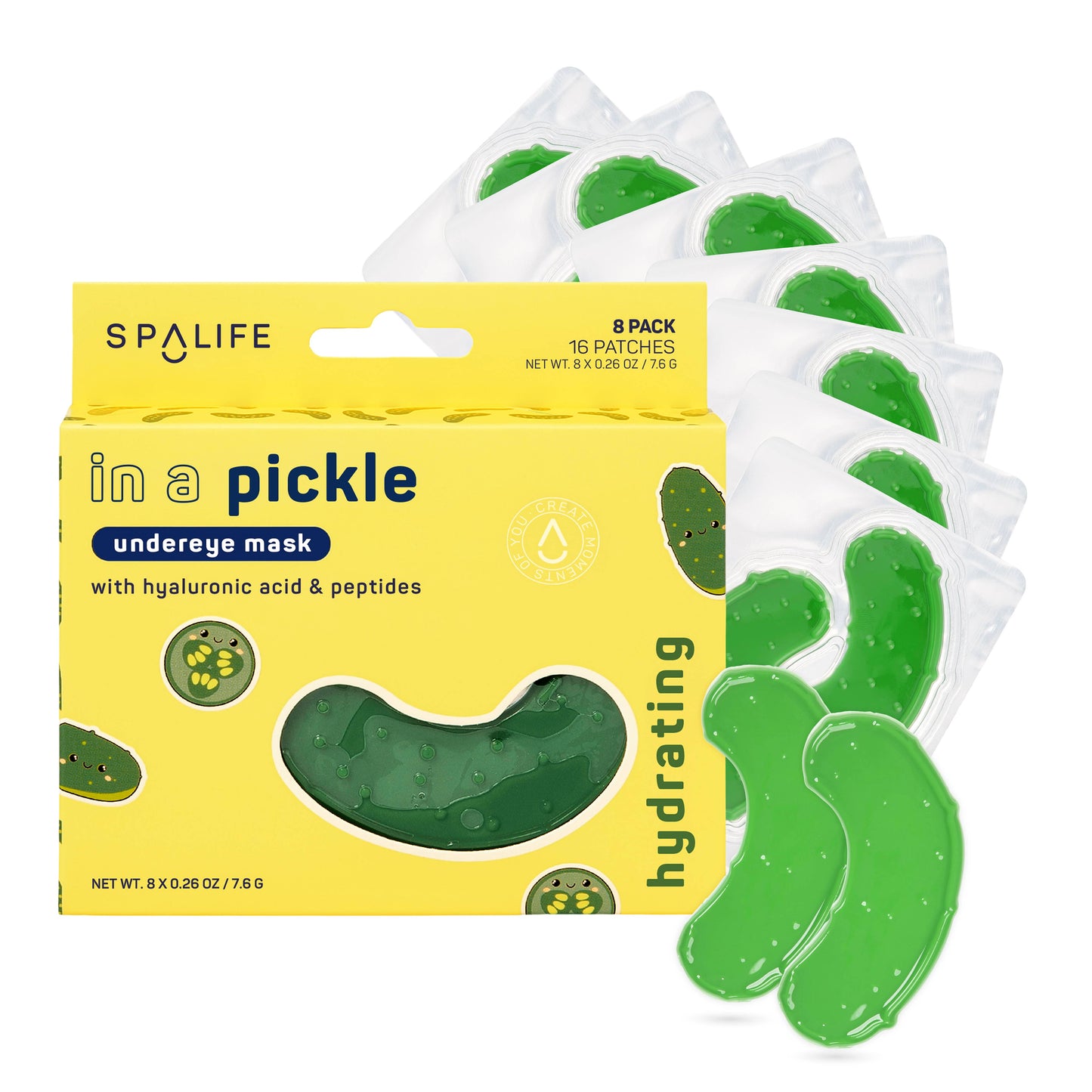Pickle Shaped Hydrating Eye Pads  8 Pk
