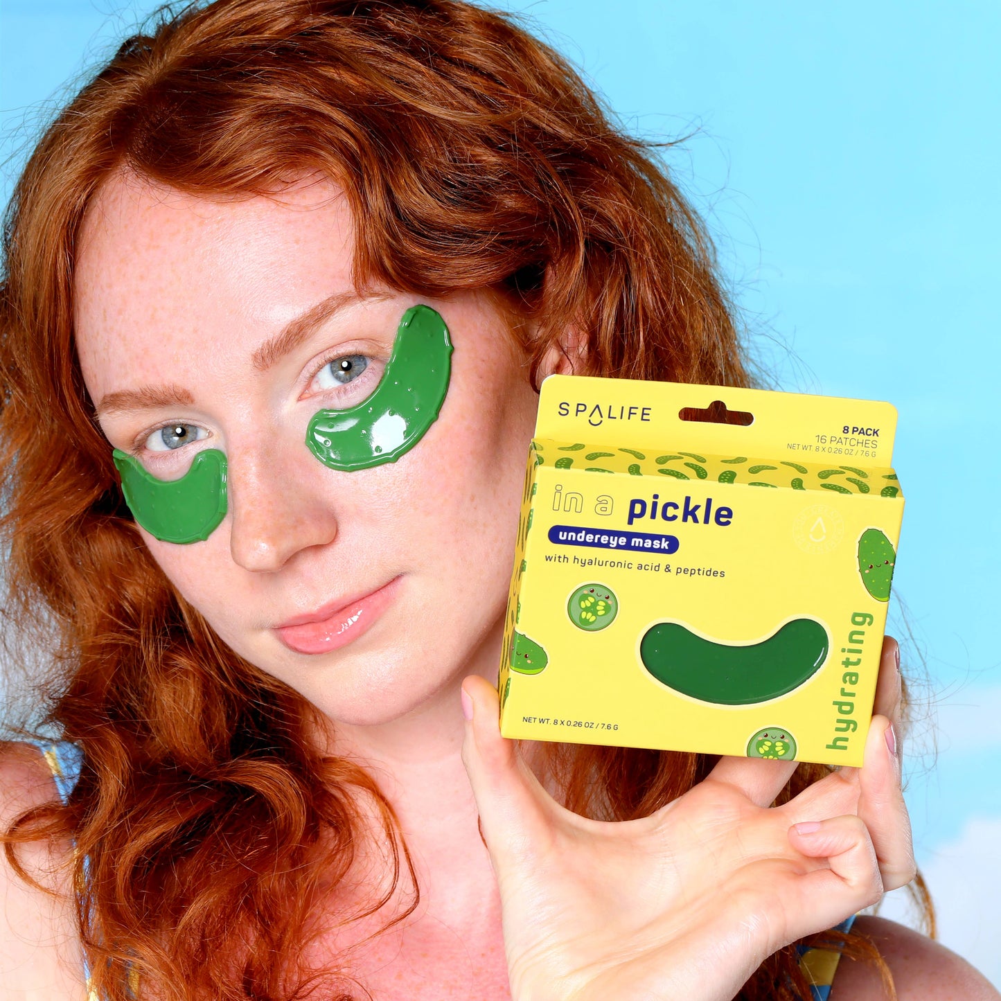 Pickle Shaped Hydrating Eye Pads  8 Pk