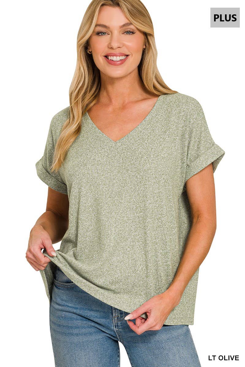 Soft V Neck Tee (Curvy)