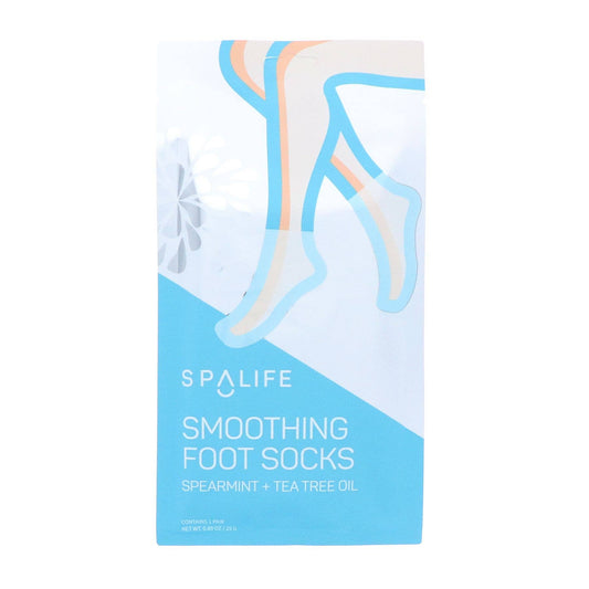 Exfoliating & Smoothing Foot Socks - 1 Pair Spearmint & Tea Tree Oil