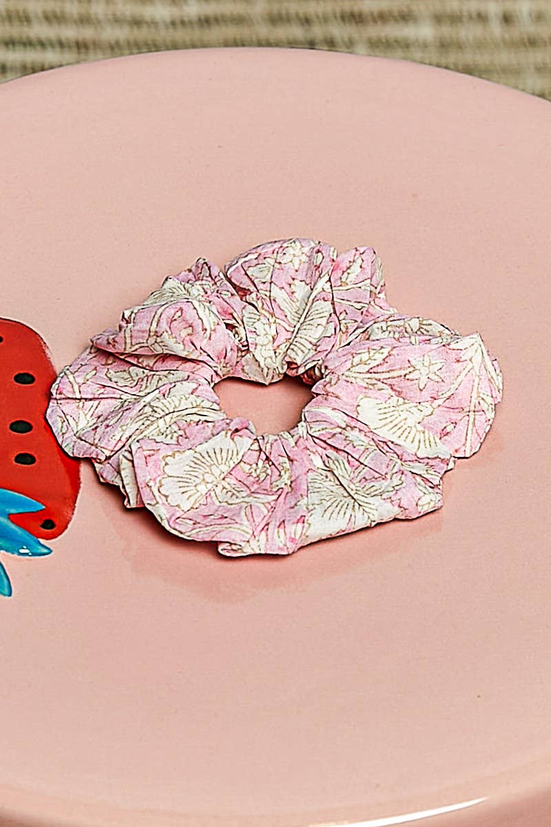 Floral-Print Scrunchie Hair Band