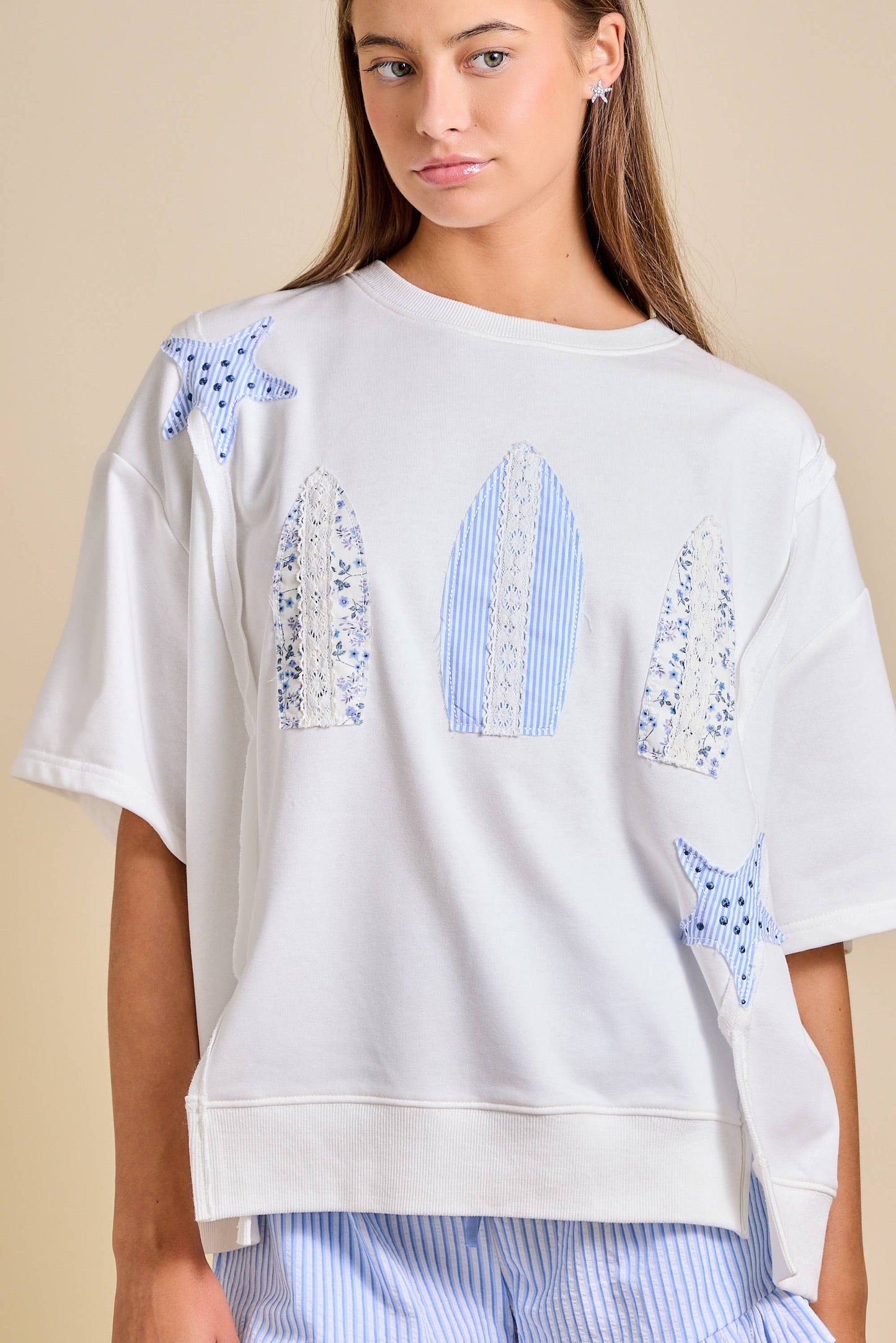 Surfboard Patchwork Tee.
