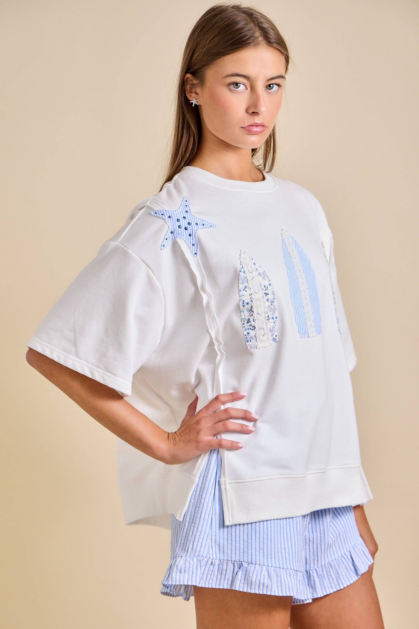 Surfboard Patchwork Tee.