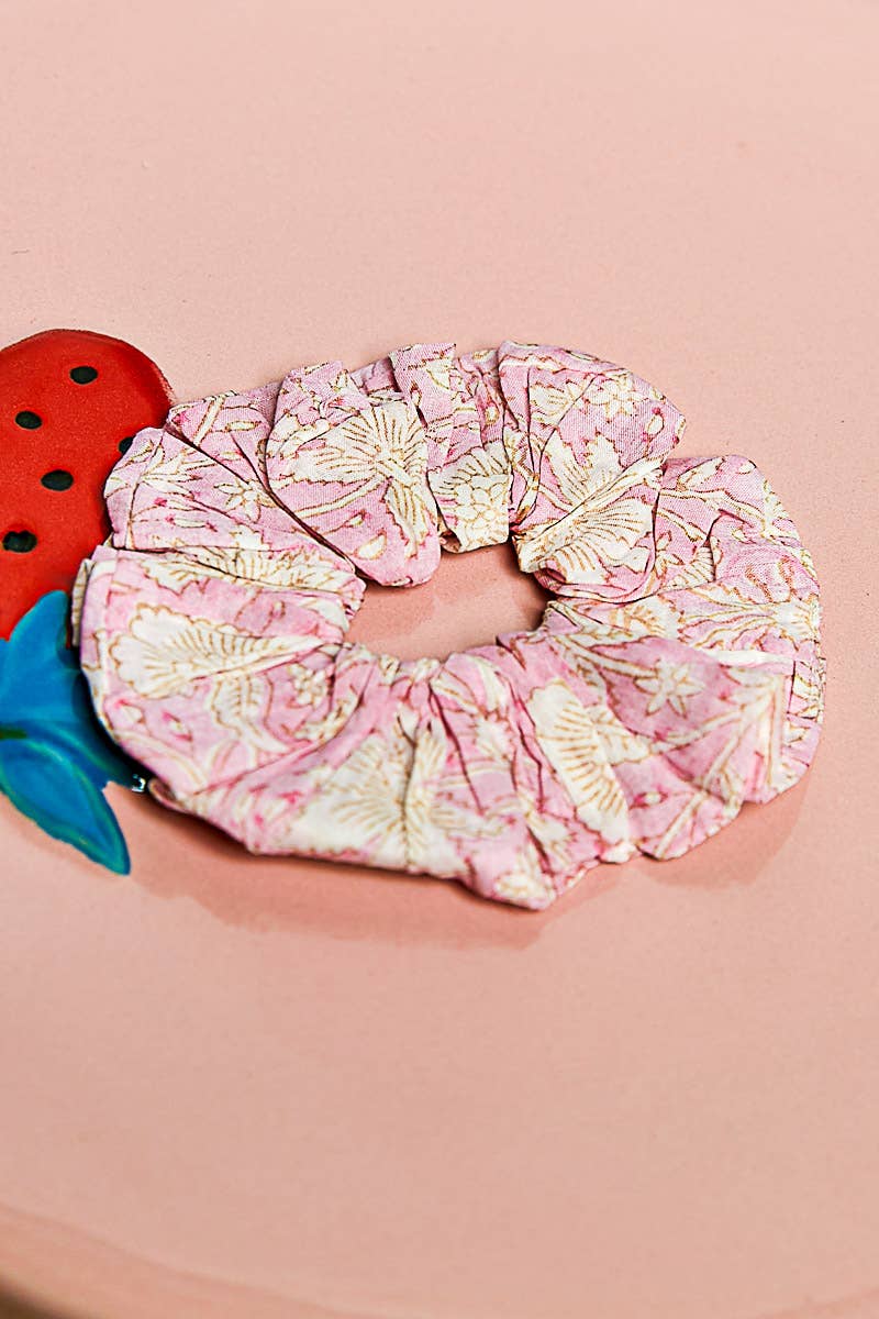 Floral-Print Scrunchie Hair Band