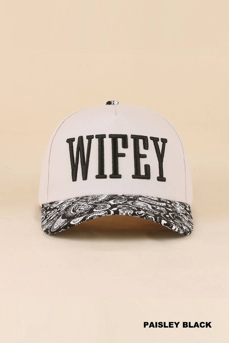 Wifey / Happy Wife / Auntie Two Tone Snapback Hat