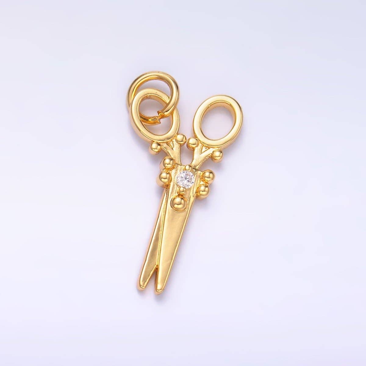 Mini 24K Gold Scissors Charm