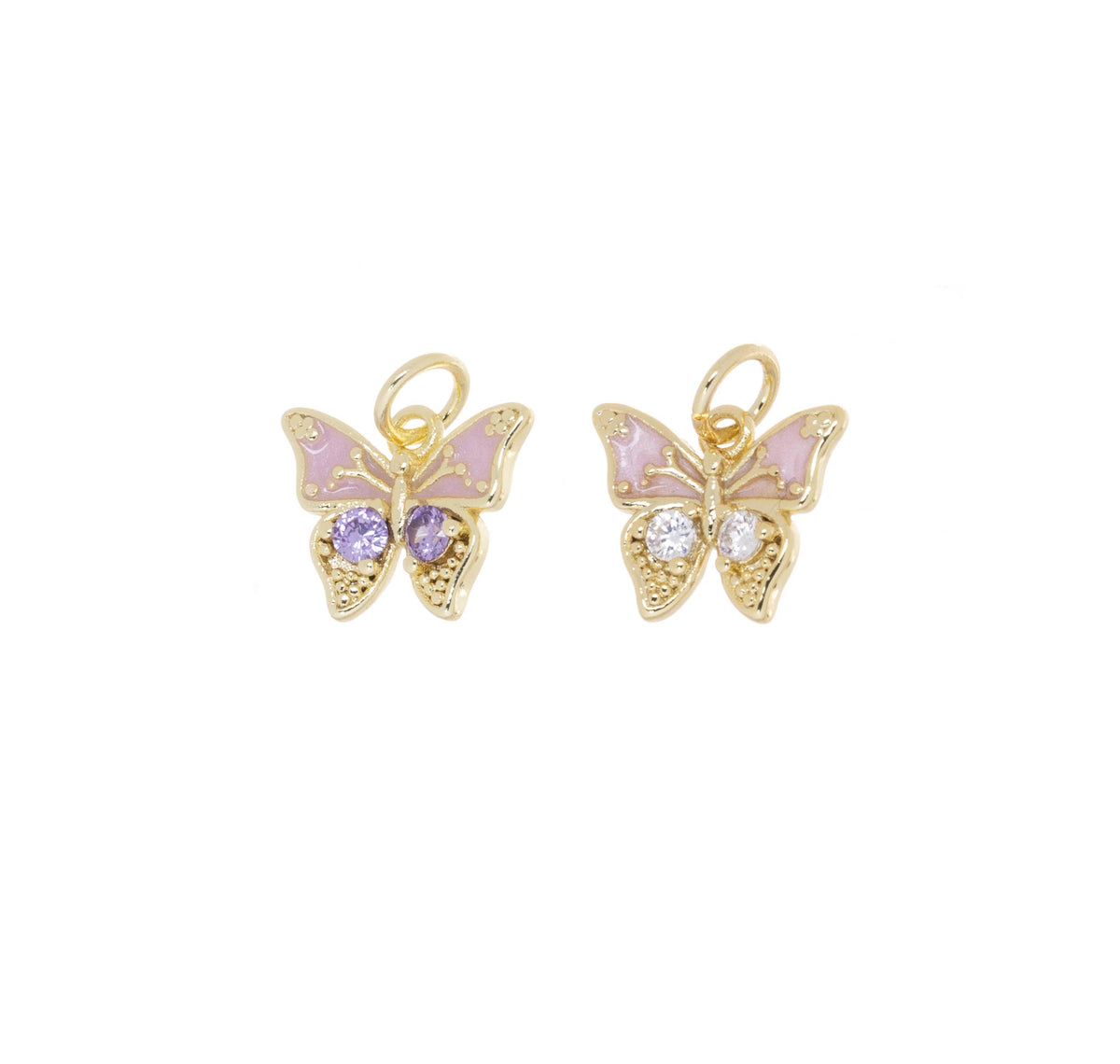 Dainty Butterfly Charm Enamel